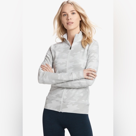 Lole Womens Gray Camo Essential Up Full-Zip Cardigan Jacket - size XS - Picture 8 of 9